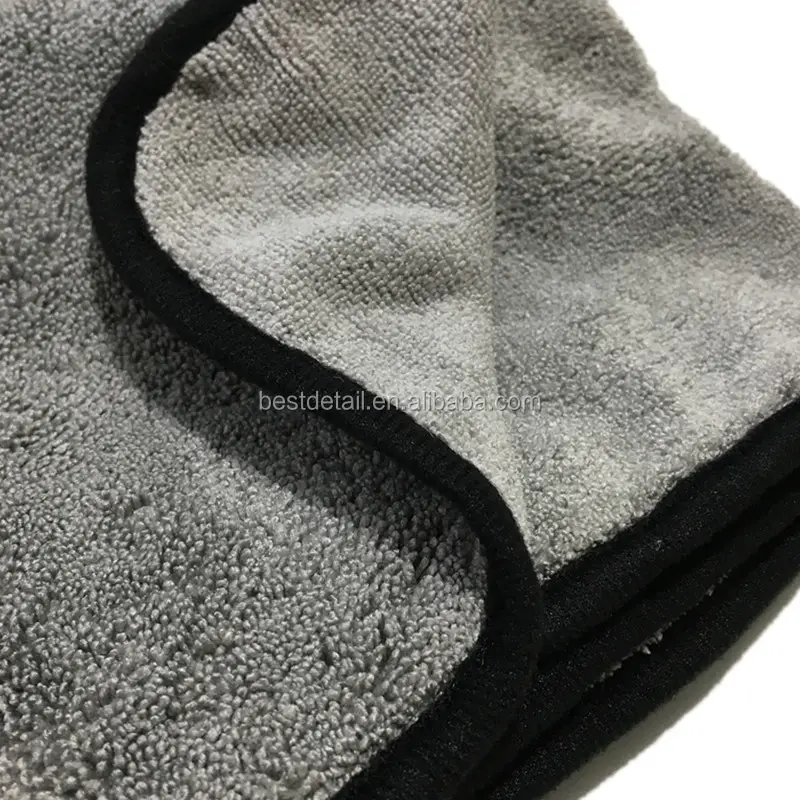 16x16 400 GSM tüm amaçlı su emici gri otomatik detaylandırma parlatıcı kurutma temizlik bezi mikrofiber araba yıkama havlusu kurutma için