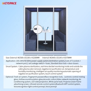 Office Pod Public Privacy Calling Phone Booth Small <strong>Telephone</strong> Pods Aluminum Massage Bed Desk <strong>Chair</strong> Customized Room - Product Image 2