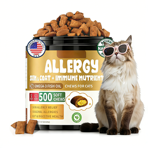 Complément alimentaire pour allergies aux chiens et aux chats OEM/ODM, comprimés à mâcher souples, soulage les allergies saisonnières, renforce l'immunité, soulage les démangeaisons et apaise la peau - Product Image 1