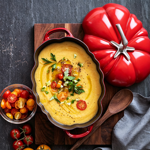 <span class=keywords><strong>Cocotte</strong></span> en fonte <span class=keywords><strong>émaillée</strong></span> en forme de tomate, multifonctionnelle, type Dutch Oven - Product Image 6