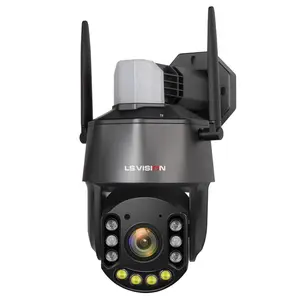 Ls vision 4g wi-fi 30x monitoramento 1000 metros, 5mp ao ar livre sem fio humanoid detectar cctv som e luz alarme segurança câmera ptz