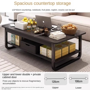Mesa de centro de madera sencilla y moderna para apartamento pequeño o balcón para sala de estar familiar o té uso <span class=keywords><strong>general</strong></span> de muebles para el hogar - Product Image 2