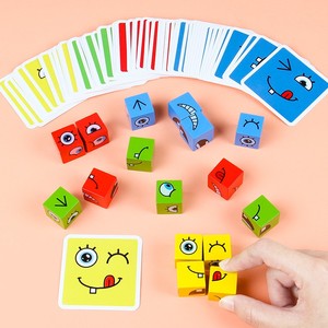 Bloques de Construcción de Rompecabezas para Niños, Juego de Combinación de Caras, Juguete de Lógica de Madera Montessori, Entrenamiento Cerebral para Jardín de Infancia y Preescolar - Product Image 5
