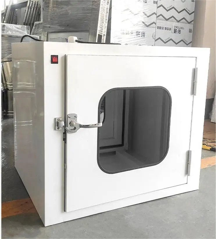 Caja de paso dinámica de sala limpia de acero inoxidable de alta calidad, caja de paso para productos farmacéuticos