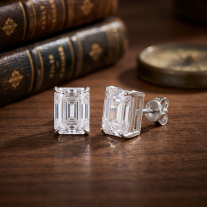 Boucles d'oreilles de mariage Starspire en argent 925 avec moissanite colorée taille brillant de 6,5 mm, testées positivement au testeur de diamants, avec certificat GRA - Product Image 4