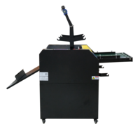 Machine à plastifier le papier semi-automatique pneumatique anti-ondulation SMFM-650D 390 mm, plastifieuse rapide feuille à feuille pour emballage bois