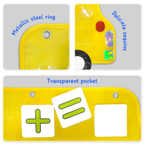 <b>Pocket</b> Chart for Classroom Large School Bus Shaped <b>Pocket</b> Charts for Kids Back to School Supplies - Product Image 3