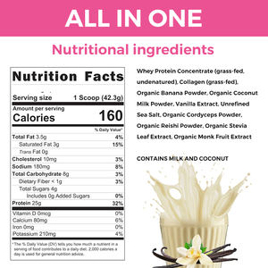 מותאם אישית אריזת oem קרם וניל וניל שייק חלבון עם שייק החלפת ארוחה קולגן - Product Image 5