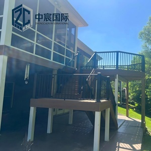 Zhongchen Waterproof Black Aluzinc <strong>Steel</strong> Anti-Slip Balcony <strong>Stair</strong> Handrail System Modern Durable Safety <strong>Railing</strong> <strong>Design</strong> - Product Image 1