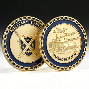 Moneda Conmemorativa Personalizada de Doble Cara con Diseño de Aurora, de Aleación de Zinc y Latón, en Blanco Dorado, para Coleccionistas, de Outlet de Fábrica - Product Image 1
