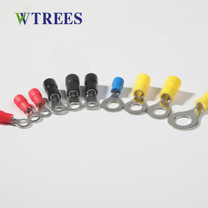 Wtrees Circular Pre-insulated <b>Terminal</b> RV1.25-3.2 Copper Lug Wire Connector 1-6mm Wire Diameter Wiring Use - Product Image 3