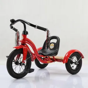 Çocuk metal vintage üç tekerlekli bisikletler, kakao ayarlanabilir koltuklar, büyük çocuk üç tekerlekli bisikletler fabrika doğrudan satış