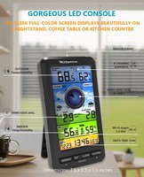 Horloge numérique de style américain, hygromètre thermomètre marin extérieur en plastique OEM USB, indice IP65, prévisions météorologiques pour la maison