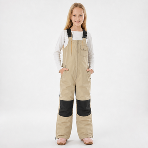 Peto de esquí para niños, desmontable, térmico, impermeable, cortavientos, transpirable, ecológico, con forro polar, estampado, de secado rápido - Product Image 1