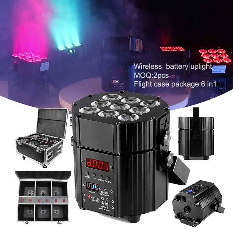 UKing 2PCS RGB Par LED Batterie D MX Sans Fil, Rechargeable 36 LED