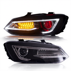 Conjunto de Faros LED para Automóvil Polo 2011-2017 con Luces de Circulación Diurna de 12 V y 35 W, 4600 Lúmenes, Estilo Ojo de Diablo - Product Image 3