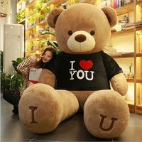 Nouveau Ours en Peluche Géant en Promotion, Jouet en Peluche, Cadeau d'Anniversaire et de Saint-Valentin pour Enfants et Amis, Coussin en Peluche Ours, Peluche Douillette