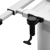 Pied de table réglable pneumatique en alliage d'aluminium Wareda Caravan, noir/gris, 355-730 mm, pour camping-car et motorhome