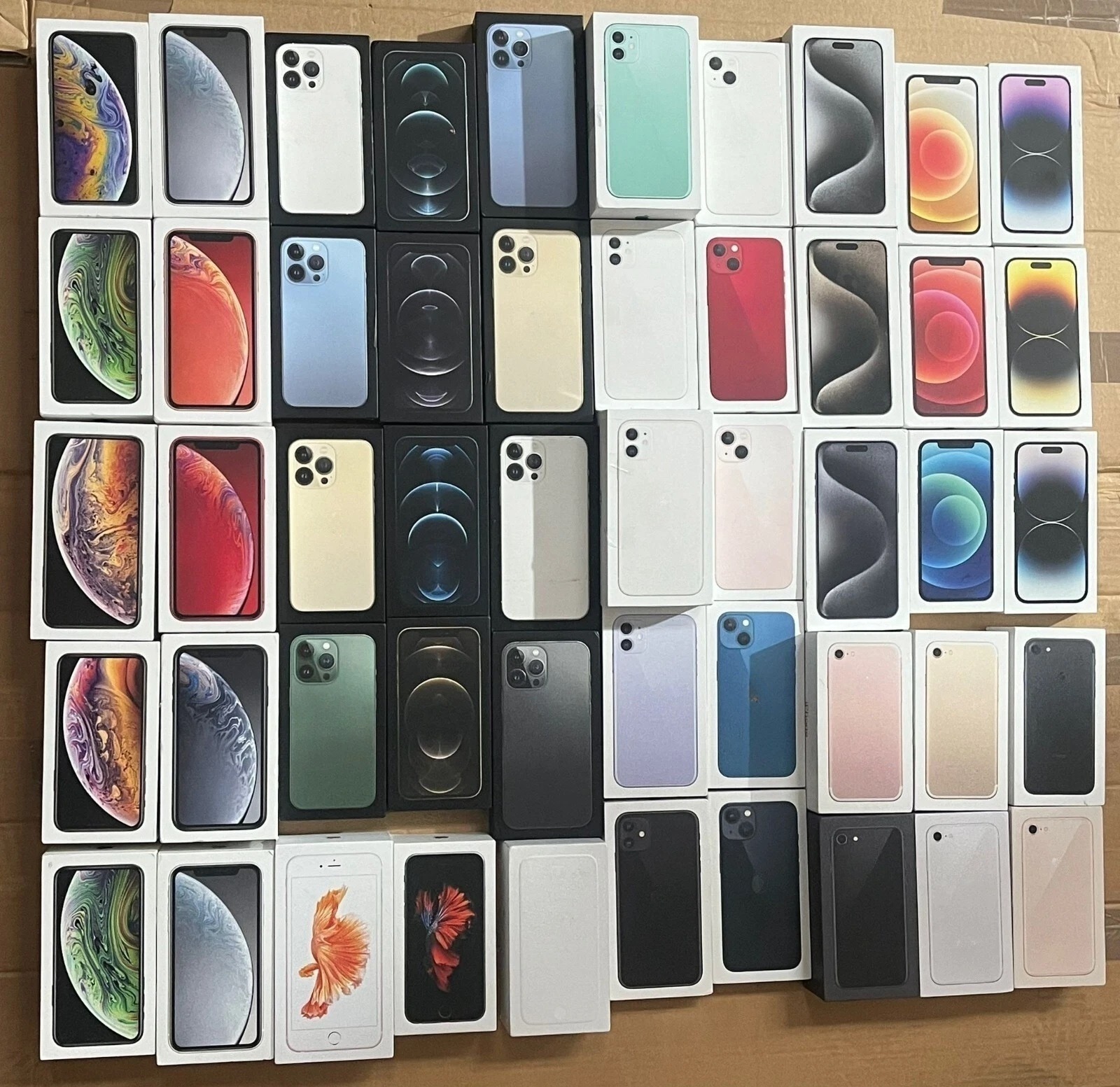 Сырье коробка может печатать Imei для iPhone Xr 11 12 Mini 13 14 15 16 Plus Pro Max Подлинная коробка с дополнительным кабелем