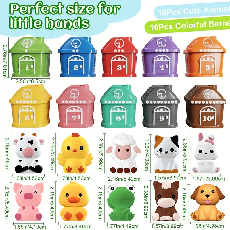 [Caja de color Inglés] casa a juego de animales