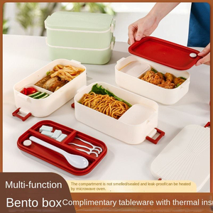 New Japanese-style Multi-layer <b>Plastic</b> Food Grade 1-3L Capacity Lunch Box for Students Office Workers Double-layer Bento Box - Product Image 6