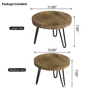 Wooden Flower <b>Pot</b> <b>Stand</b> Circular Solid Wood Retro Style Indoor Home Decor Plant <b>Stand</b> - Product Image 3
