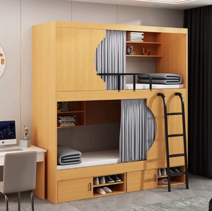 <span class=keywords><strong>Lit</strong></span> mezzanine en métal et bois, taille king size, avec design de <span class=keywords><strong>lit</strong></span> capsule - Meuble superposé moderne et gain de place pour adultes et enfants - Product Image 2
