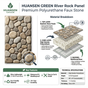 แผ่นหินสตาร์มูนสโตนแบบยืดหยุ่นขนาดใหญ่ หินไดโอไรต์ PU แผ่นตกแต่งผนังลายหินอ่อน - Product Image 6