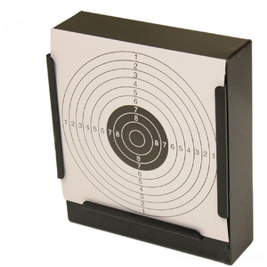 Bestseller: Supporto per Bersagli in Acciaio 14x14cm, Profondità 4cm, Include 20 Bersagli per Allenamento, Accessorio per Azzeramento - Product Image 1