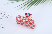 Pinces à cheveux coréennes alphabet tendance et confortables pour filles et femmes, pinces à cheveux en plastique personnalisées de 7,5 cm pour la Fête de l'Indépendance
