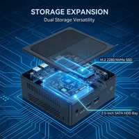 Mini PC Nuc N305 1*DDR4-3200Mhz M.2 2280 SSD 1*TYPE-C RJ45*2 2*USB 3.0 2*USB2.0 Windows/Linux DC 12V