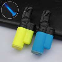 Briquet à flamme créative pour soudure, petit format, coupe-vent, rechargeable, vente en gros