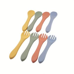 Juego de Cucharas de Silicona para Bebé, Libres de BPA, Aptas para Lavavajillas y Microondas, Resistentes al Calor, de Grado Alimenticio, para Niños de 0 a 12 Meses, Utensilios para la Hora de Comer - Product Image 2
