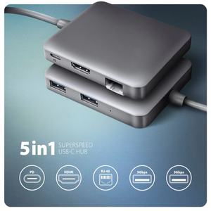 5 In1 USB HUB PD 100W HDMI 4 K30HZ USB3.0 Daten übertragungs geschwindigkeit 5 Gbit/s SD-Kartenleser 104 MB/s Micro TF-Karte - Product Image 4