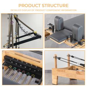 เตียงฟิตเนสแบบปรับได้สำหรับสตูดิโอฟิตเนส<span class=keywords><strong>หอ</strong></span>คอยเครื่องจักรผลิตจากไม้โอ๊คอเนกประสงค์ - Product Image 2