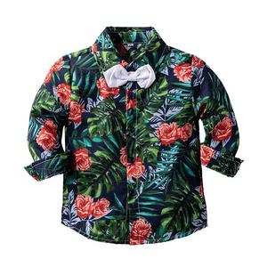 Ropa de Moda para Bebés, Traje Hawaiano para Niños, Conjuntos de Pantalones Vaqueros Elegantes con Pantalones Verdes de China - Product Image 2