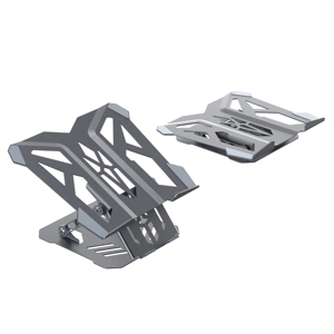 Support pour ordinateur portable en acier carbone robuste, réglable, ergonomique, avec support pour téléphone portable pour le bureau - Product Image 5