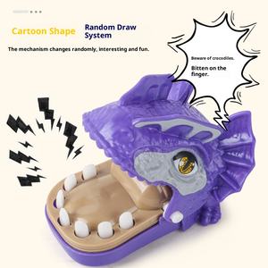 Dinosaure pour enfants morsure doigt tour jeu de décompression créatif <span class=keywords><strong>tyrannosaure</strong></span> Rex porte-clés en plastique pendentif jouets - Product Image 6