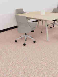 Carrelage de Moquette Naturel Rose Brun Chaleureux avec Texture de Feuilles Botaniques et Surface à Grain Fin pour Salon, Chambre et Café Décontracté - Product Image 1