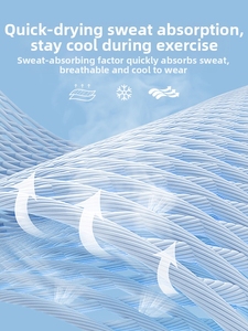 Fascia Sportiva in Nylon ad Asciugatura Rapida, Elastica e Larga, con <span class=keywords><strong>Strisce</strong></span> Anti-sfilamento in Maglia Senza Cuciture - Product Image 4
