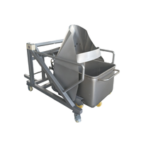 Élévateur hydraulique mobile 200L pour bacs à viande, machine de levage pour alimentation de tambour à viande