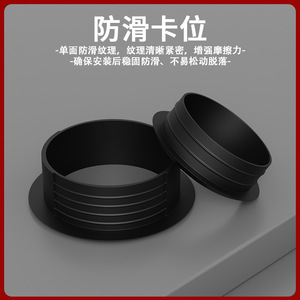 Plastic Drain Outlet Sealing <b>Ring</b> Clip <b>Plate</b> Vent Hole Cover Rubber Connector 83mm Circle Compression Easy Installation - Product Image 2