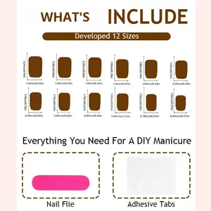 Lot de 24 faux ongles autocollants œil-de-chat rouges, style américain et européen, prêts à poser – Vente flash - Product Image 4