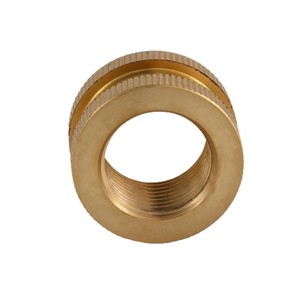 Brass Bushing 12 Mm Shaft 20 Mm Length Threaded Round Bore Self Lubricating CNC Machined Hardware Part - Product Image 1