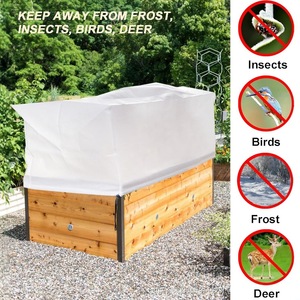 Couverture de protection des plantes Zanhui 100x40x45cm en tissu non tissé, résistante au gel, filet de jardinage réutilisable, couverture rectangulaire - Product Image 3