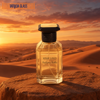 Flacon de parfum de luxe en verre facetté vide, rechargeable, vaporisateur pour Oud