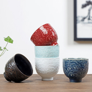 ถ้วยชาคุนฟู ถ้วยชาพอร์ซเลนทรงกลม สำหรับพิธีชงชา ชุดของขวัญ - Product Image 2