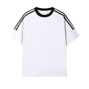 Clothing Manufacturers Custom New Summer Collection Fashion 100%cotton Minimalism Round Neck 250 Grams Short-sleeved T-<strong>shirt</strong> - Product Image 5