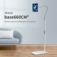 Support de sol pour tablette L6 réglable col de cygne flexible et base en aluminium stable pour Smartphones et tablettes matériau métallique durable