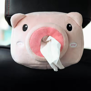 Decoraciones de animales de dibujos animados para coche, cajas de pañuelos de animales de dibujos animados para colgar en el respaldo del asiento y reposabrazos, accesorios para automóvil - Product Image 4